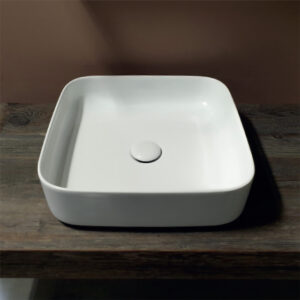 Lavabo d’appoggio monoforo 43×43 cm Collezione ON Kerasan