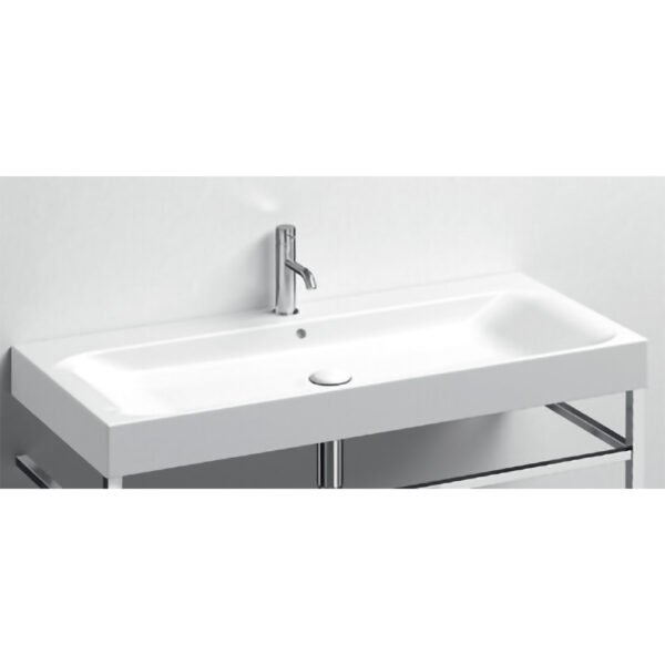 Lavabo da appoggio in ceramica 100x45 cm Collezione Cento Kerasan per arredo bagno – Tuttidea