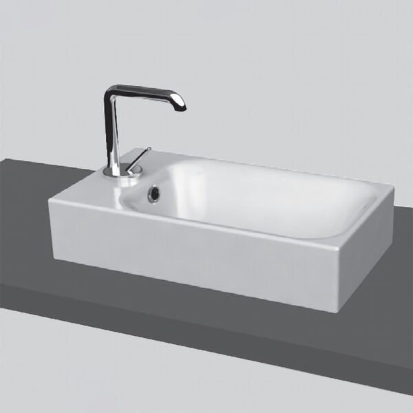 Lavabo da appoggio in ceramica 45x25 cm Collezione Cento Kerasan per arredo bagno – Tuttidea