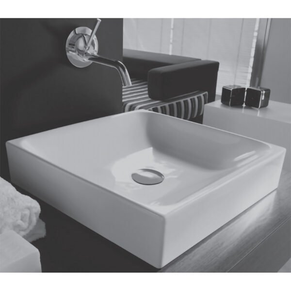 Lavabo da appoggio in ceramica 45x45 cm Collezione Cento Kerasan per arredo bagno – Tuttidea