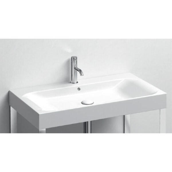 Lavabo da appoggio in ceramica 80x45 cm Collezione Cento Kerasan per arredo bagno – Tuttidea