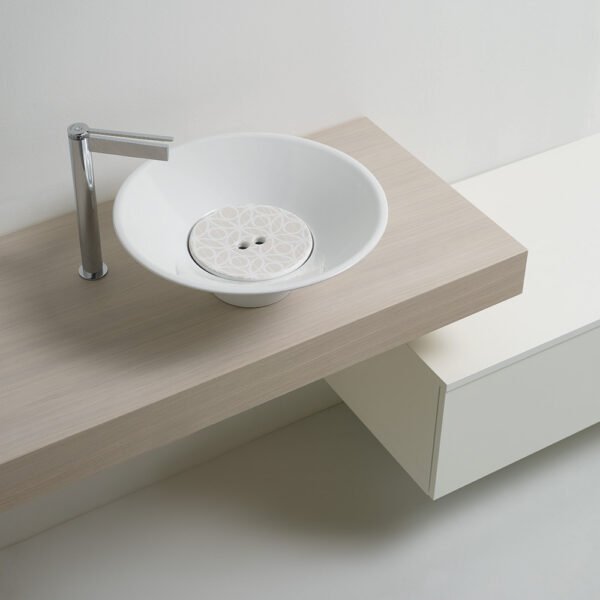 Lavabo da appoggio Cocktail in ceramica Collezione Decò Kerasan, vista alternativa 1 per arredo bagno – Tuttidea