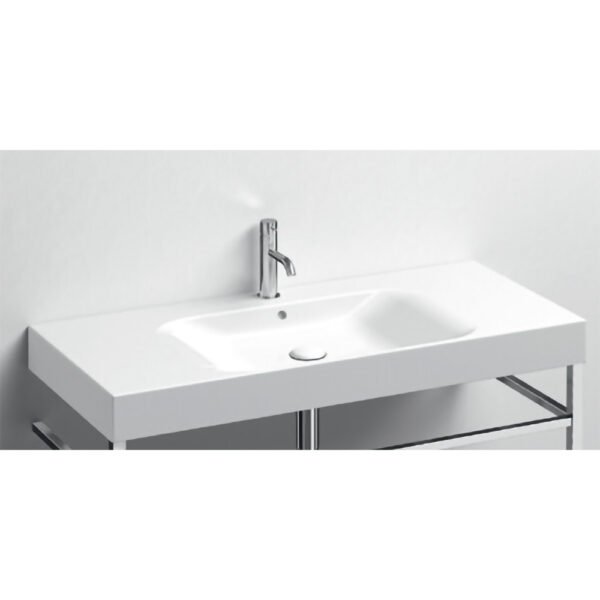 Lavabo in ceramica 100x45 cm con piani laterali Collezione Cento Kerasan per arredo bagno – Tuttidea