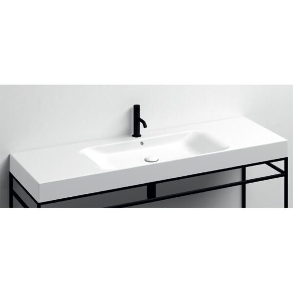 Lavabo in ceramica 140 cm con piani laterali Collezione Cento Kerasan per arredo bagno – Tuttidea