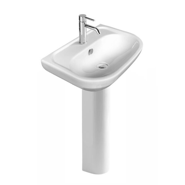 Lavabo su colonna M2 56×40 cm Galassia in ceramica per arredo bagno – Tuttidea