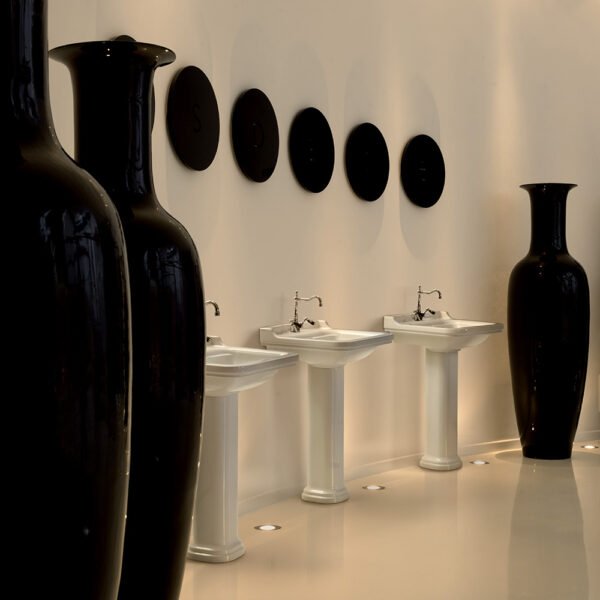Lavabo con colonna bianca Waldorf Kerasan per arredo bagno – Tuttidea