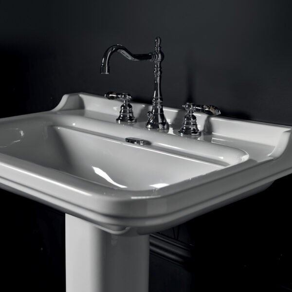 Lavabo in ceramica con colonna Waldorf Kerasan vista 1 per arredo bagno – Tuttidea