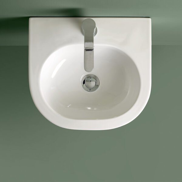 Lavabo in ceramica Flo Kerasan vista prodotto in ceramica per arredo bagno – Tuttidea