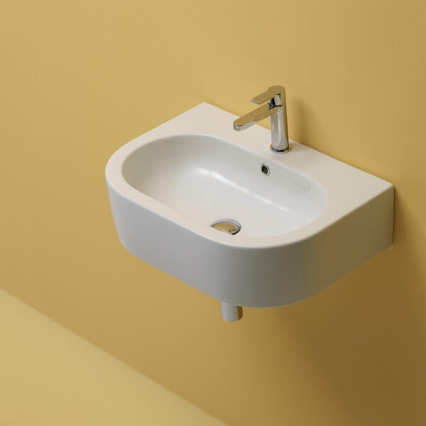 Lavabo sospeso in ceramica Flo Kerasan per arredo bagno – Tuttidea