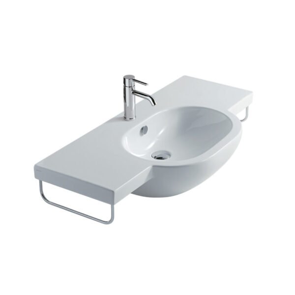 Lavabo sospeso M2 100×48 cm Galassia in ceramica per arredo bagno – Tuttidea