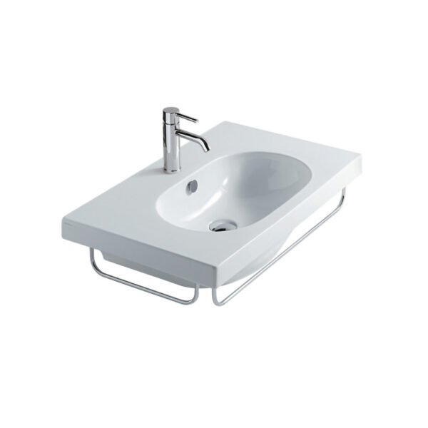Lavabo sospeso M2 75×45 cm Galassia in ceramica per arredo bagno – Tuttidea