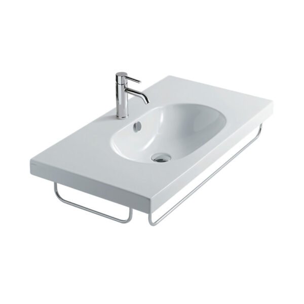 Lavabo sospeso M2 90×48 cm Galassia in ceramica per arredo bagno – Tuttidea