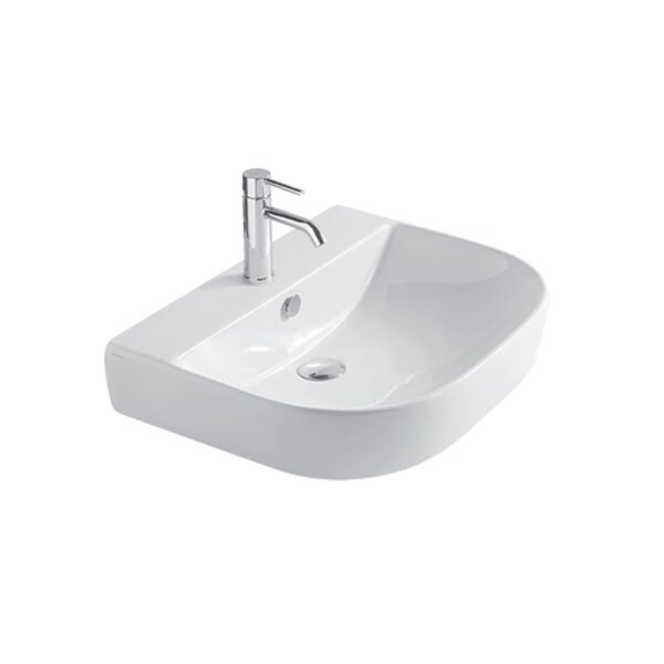 Lavabo sospeso M2 Galassia, vista principale in ceramica per arredo bagno – Tuttidea