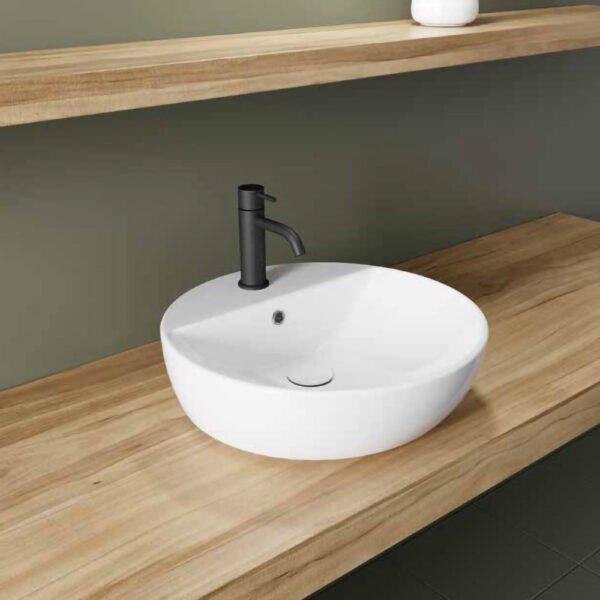 Lavabo da appoggio tondo M2 48 cm Galassia in ceramica per arredo bagno – Tuttidea