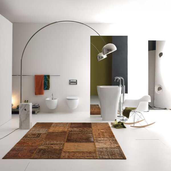 Miniatura lavabo freestanding in ceramica Aquatech Kerasan, vista alternativa per arredo bagno – Tuttidea