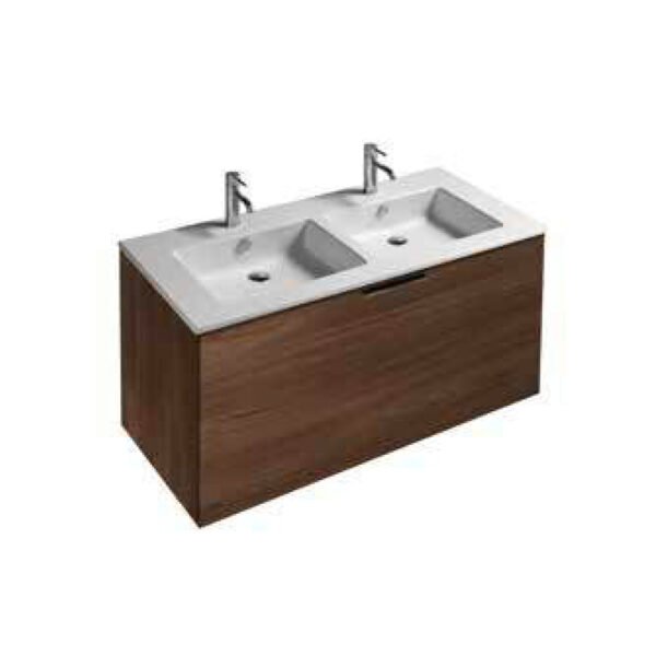 Mobile bagno sospeso Eden con lavabo doppia vasca in ceramica 119×45 cm Galassia per arredo bagno – Tuttidea