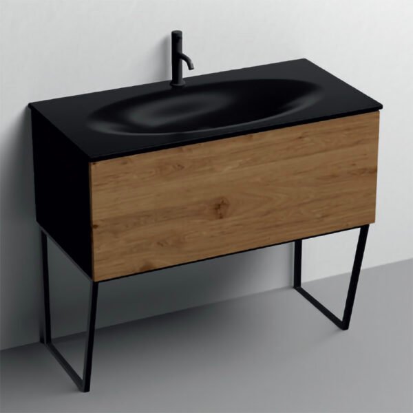 Mobile lavabo a terra nero Shape Kerasan per arredo bagno – Tuttidea