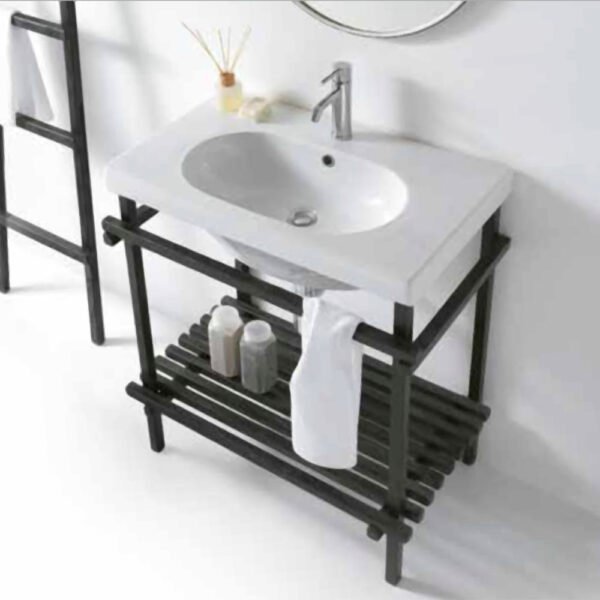 Mobile bagno a terra struttura con lavabo in ceramica 75x45 cm Collezione M2/Eden Galassia
