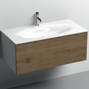 Lavabo con mobile sospeso Serie Shape Kerasan