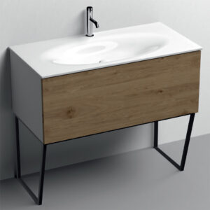 Lavabo con mobile a Terra Serie Shape Kerasan