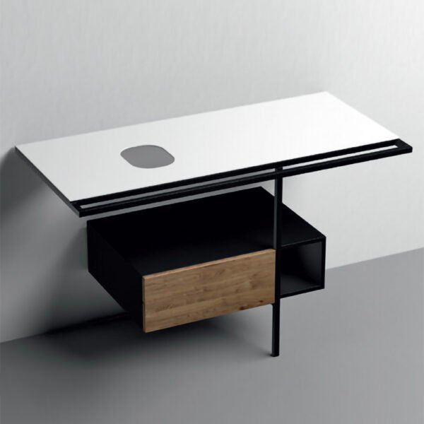 Struttura a terra bianca con portasalviette Thelma Kerasan per arredo bagno – Tuttidea