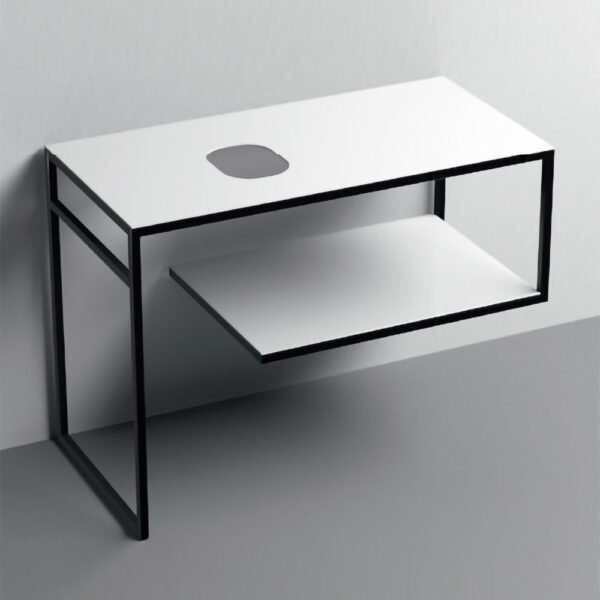 Struttura a terra con ripiano bianco Louise Kerasan per arredo bagno – Tuttidea