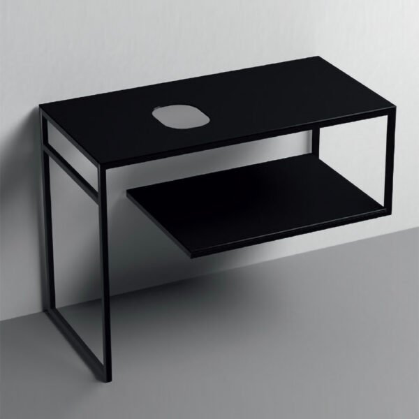 Struttura a terra nera Louise Kerasan per arredo bagno – Tuttidea
