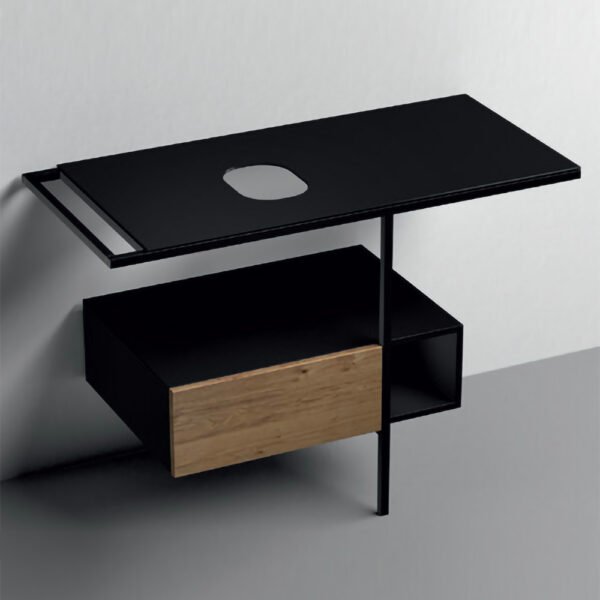 Struttura a terra nera Thelma Kerasan per arredo bagno – Tuttidea