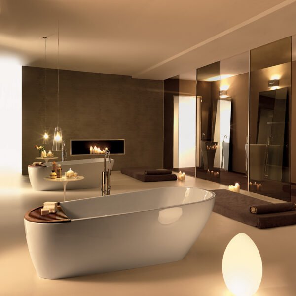 Vasca freestanding in Pietraluce Aquatech Kerasan per arredo bagno – Tuttidea