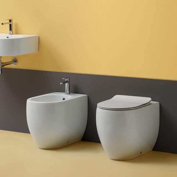 WC e bidet a terra 52 cm Flo Kerasan per arredo bagno – Tuttidea