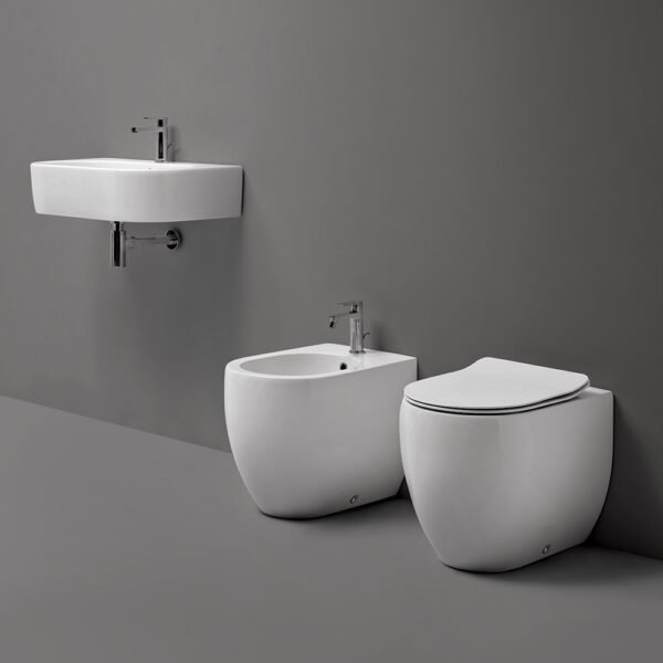 WC e bidet a terra 56 cm Flo Kerasan per arredo bagno – Tuttidea