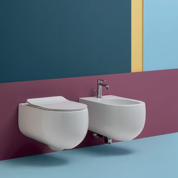 WC e bidet sospesi 54 cm Flo Kerasan per arredo bagno – Tuttidea