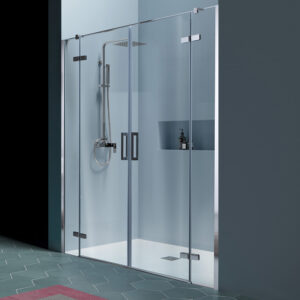 Box doccia Nicchia doppia porta battente vetro temperato da 8mm Collezione 8MILL Infinity Tamanaco