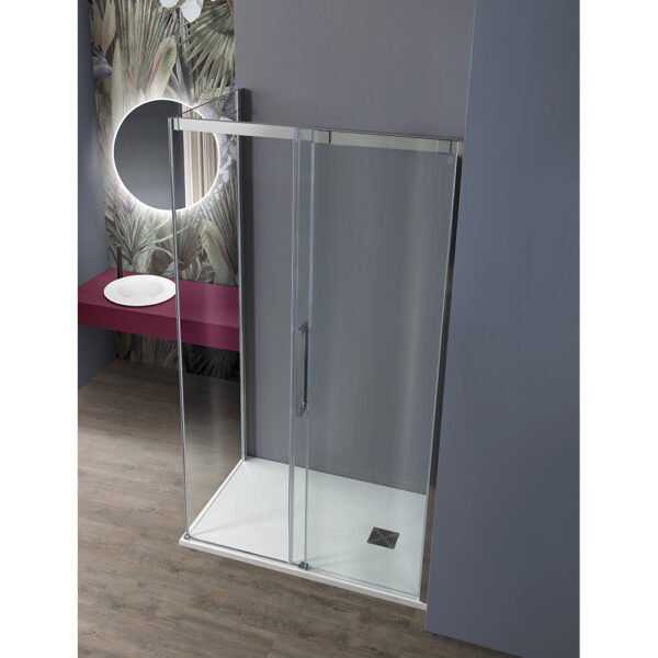 Box doccia angolare porta scorrevole per arredo bagno, vista principale, 8PSC15 Tamanaco – Tuttidea