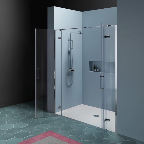 Box doccia nicchia doppia porta battente per arredo bagno, vista alternativa, 8MILL Infinity Tamanaco – Tuttidea