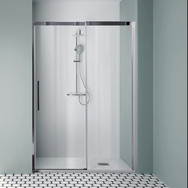 Box doccia nicchia porta scorrevole per arredo bagno, vista principale, 8PSC15 Tamanaco – Tuttidea