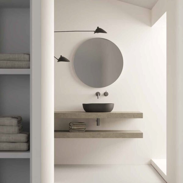 Lavabo Dream 50×38 cm Galassia, vista principale in ceramica per arredo bagno – Tuttidea