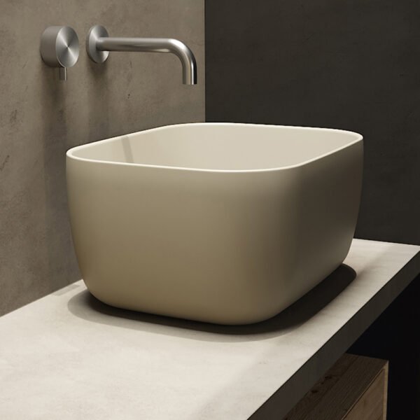 Lavabo da appoggio in ceramica Lola Galassia 50×40 cm, vista aggiuntiva 5, per arredo bagno – Tuttidea