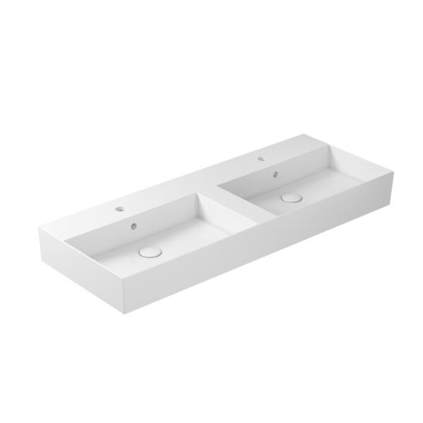 Lavabo doppia vasca in ceramica 121×46 cm MEG11PRO Galassia per arredo bagno – Tuttidea