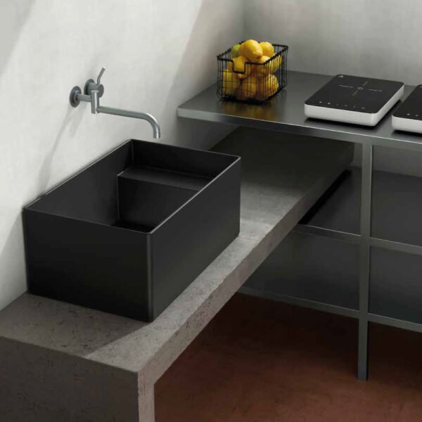 Lavabo nero MEG11PRO Galassia in ceramica per arredo bagno – Tuttidea
