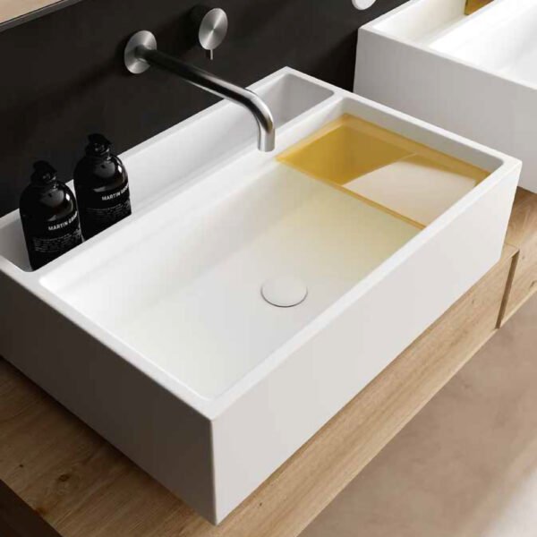 Lavabo sospeso o da appoggio in ceramica Next Galassia 70×48 cm, vista principale, per arredo bagno – Tuttidea