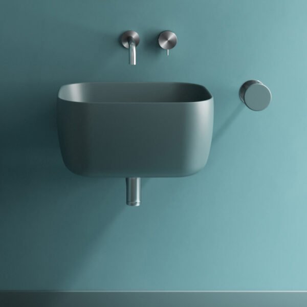Lavabo sospeso Lola 50×45 cm Galassia, vista aggiuntiva 1 in ceramica per arredo bagno – Tuttidea