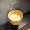 Lavabo sospeso rotondo in ceramica 40 cm Core Galassia vista alternativa per arredo bagno – Tuttidea
