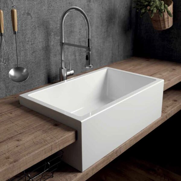 Lavello da cucina in ceramica Farmer Sinks Frame Galassia, vista principale, per arredo cucina – Tuttidea