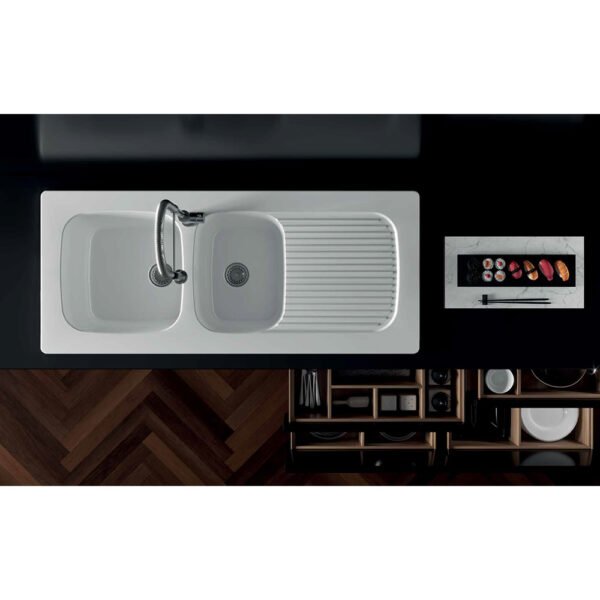 Immagine vista alternativa del lavello in ceramica Urban Sinks genius Galassia per arredo cucina – Tuttidea