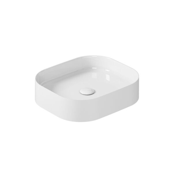 Lavabo da appoggio Smart B 45×38 cm senza piano rubinetteria, Galassia in ceramica per arredo bagno – Tuttidea