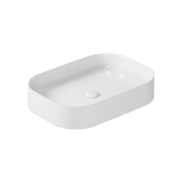 Lavabo da appoggio Smart B 55×38 cm senza piano rubinetteria, Galassia in ceramica per arredo bagno – Tuttidea