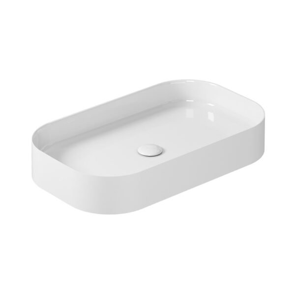 Lavabo da appoggio Smart B 65×38 cm senza piano rubinetteria, Galassia in ceramica per arredo bagno – Tuttidea