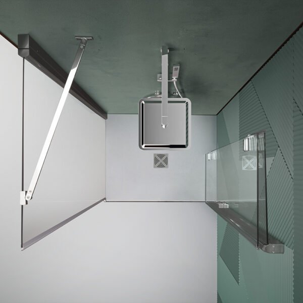 Box doccia angolare porta a soffietto per arredo bagno, vista alternativa, TPS35 Tamanaco – Tuttidea