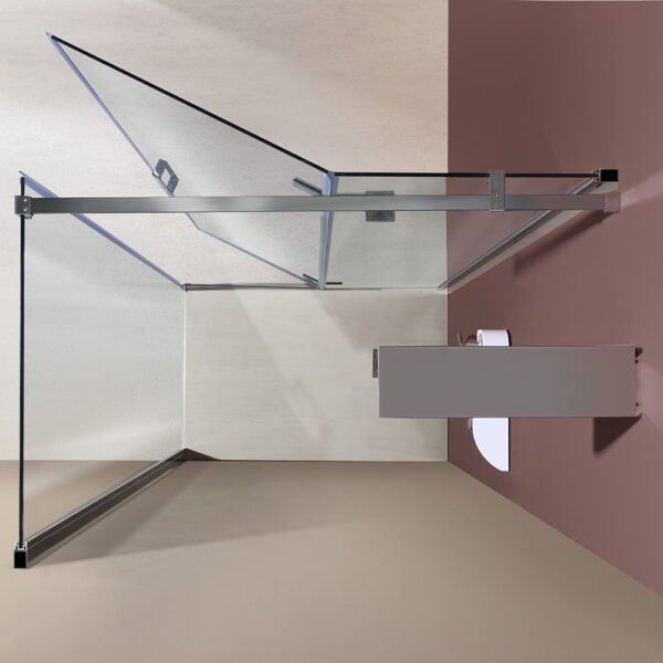 Box doccia angolare porta battente per arredo bagno, vista alternativa, 8MILL Infinity Tamanaco – Tuttidea